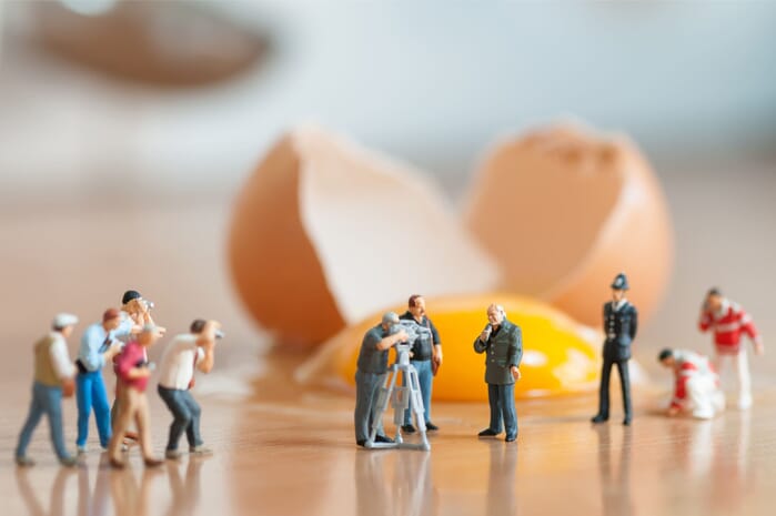 cracked egg with mini figures