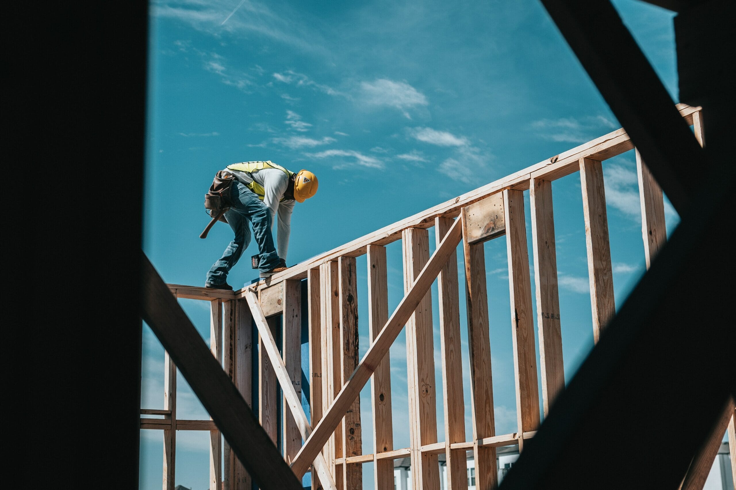construction worker on scaffolding