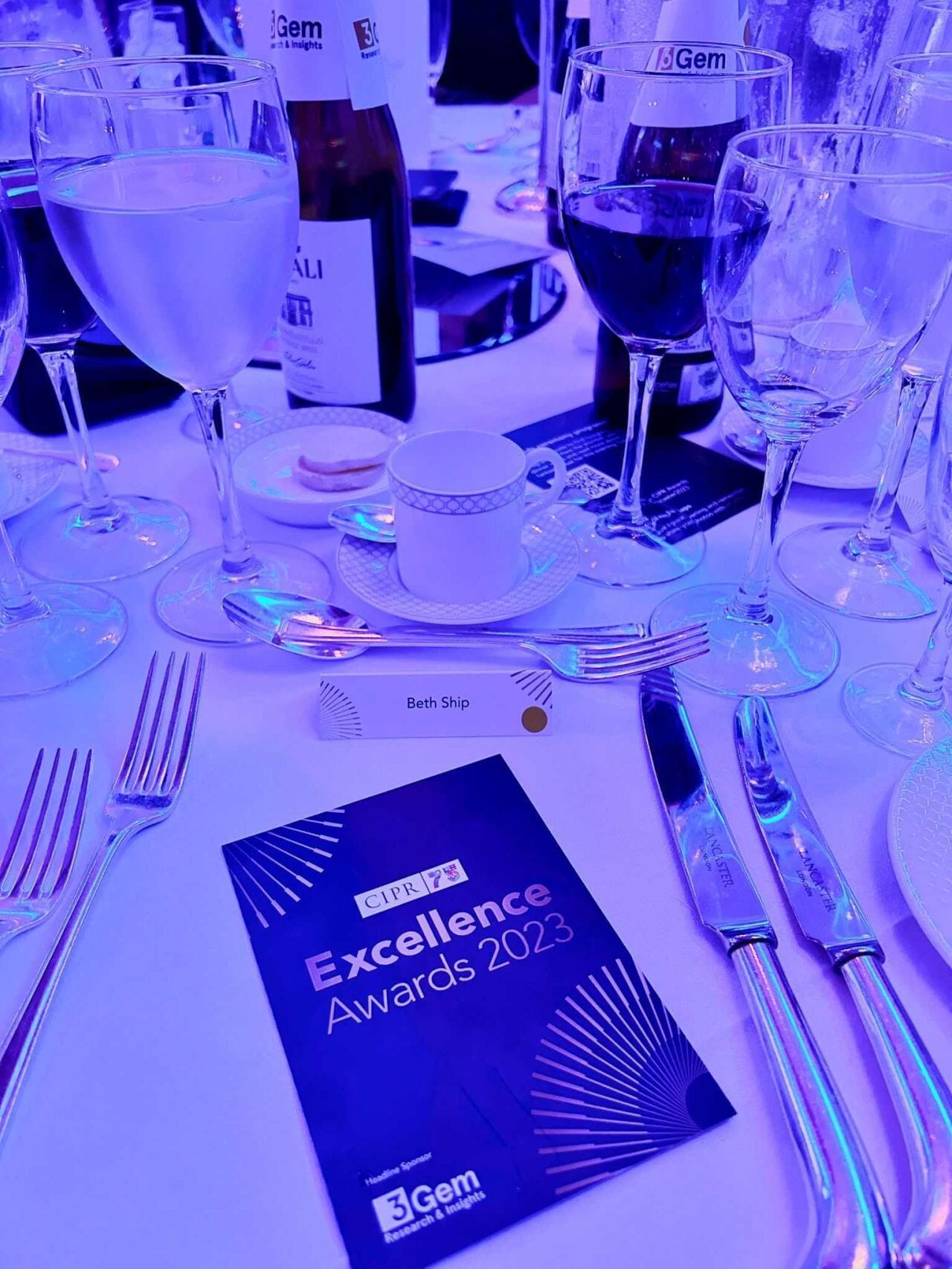 cipr awards evening table