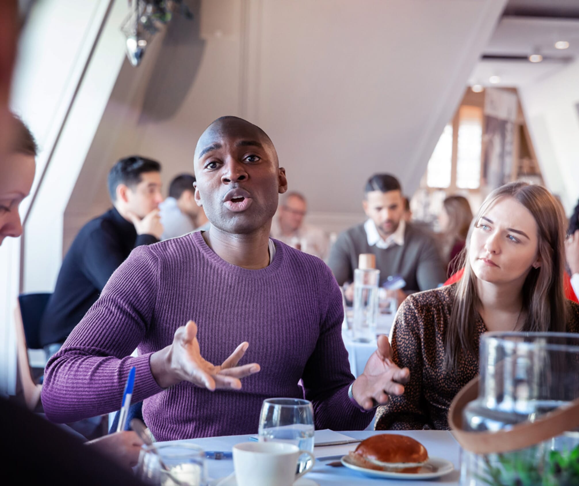 people talking at Connectr event