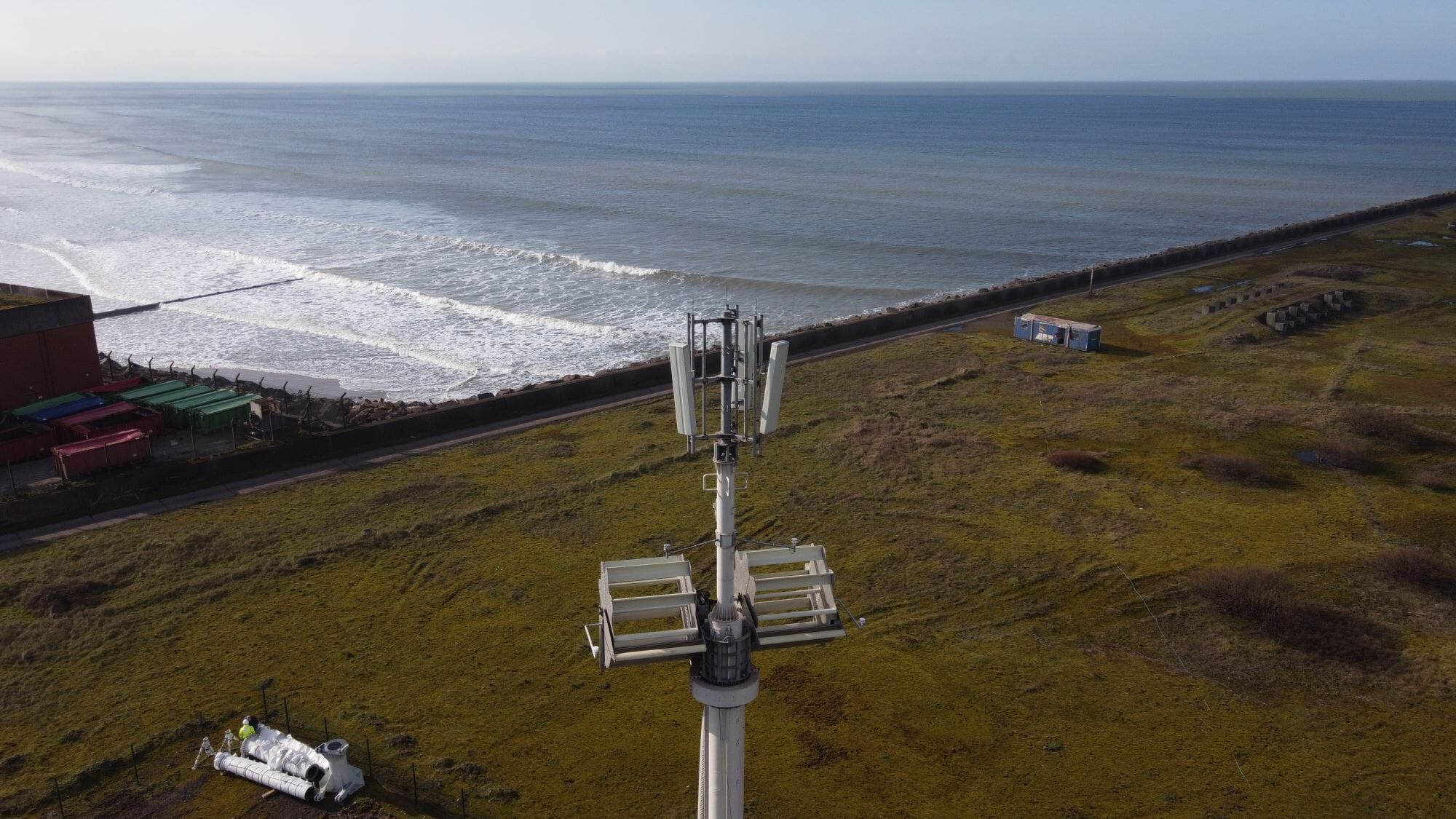 wind turbine by the sea